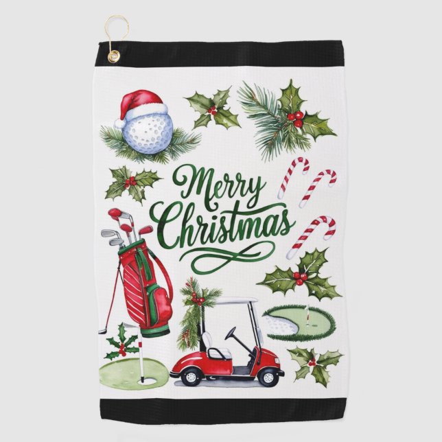 Toalla De Golf Golf Christmas themed   (Anverso)