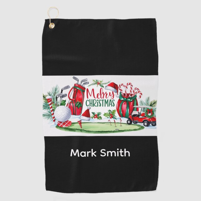 Toalla De Golf Golf Christmas themed   (Anverso)