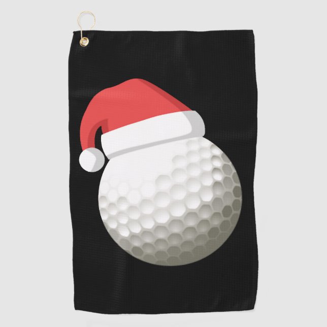 Toalla De Golf Golf de Navidades de Santa Hat (Anverso)