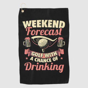 Toalla De Golf Golf De Previsión De Fin De Semana Con Una Posibil