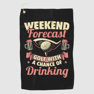 Toalla De Golf Golf De Previsión De Fin De Semana Con Una Posibil