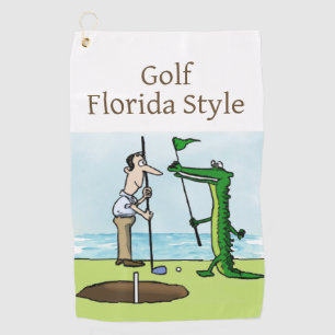 Toalla De Golf Golf Florida Style con caimanes lagarto