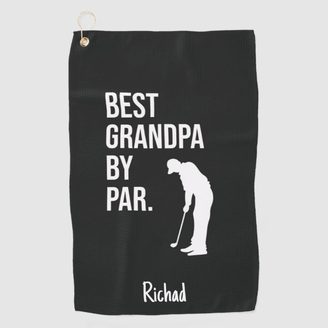 Toalla De Golf Golf Gifts For Grandfather Best Grandpa By Par (Anverso)