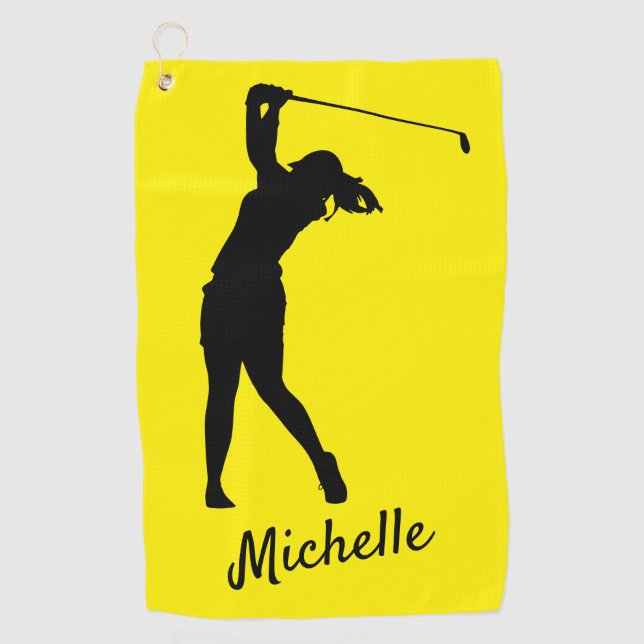 Toalla De Golf Golf "golfer Michelle" de Lefthanded (Anverso)