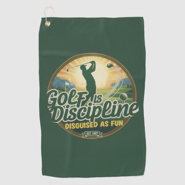 Toalla De Golf Golf Is Discipline Disguised as Fun (Anverso)