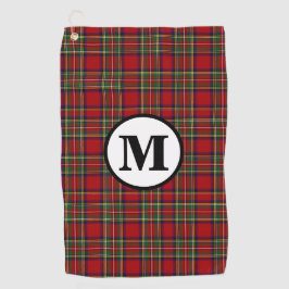 Toalla De Golf Golf Royal Stewart Tartán Plaid Scottish Monograma