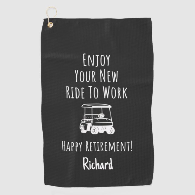 Toalla De Golf Golf Themed Retirement Gifts Funny Golfer Related  (Anverso)