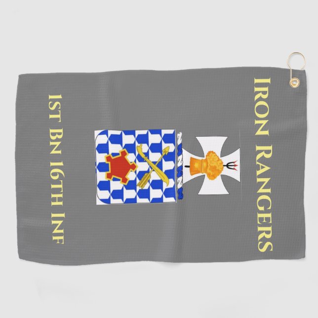 Toalla De Golf Golf Towel with Military Crest (Horizontal)