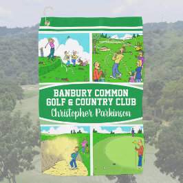 Toalla De Golf Golf y Golf Club Nombre con 4 divertidos Personali