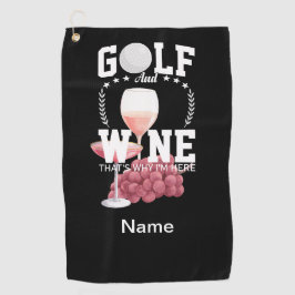 Toalla De Golf Golf y vino para golfistas