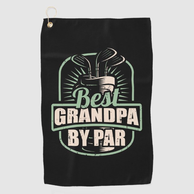 Toalla De Golf Golfer Best Grandpa By Par (Anverso)