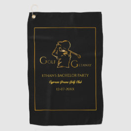 Toalla De Golf Golfer Groom BachelParty Classic oro de lujo