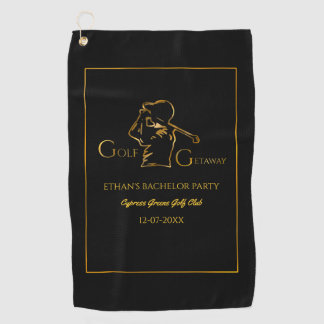 Toalla De Golf Golfer Groom BachelParty Classic oro de lujo