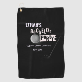 Toalla De Golf Golfer Groom BachelParty Classic White Black