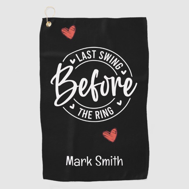 Toalla De Golf Golfer la última balancín antes del Partido Bachel (Anverso)