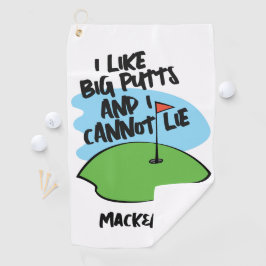 Toalla De Golf Golfer Me Gustan Los Putts Grandes Y No Puedo Ment