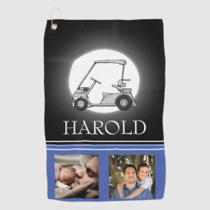 Toalla De Golf Golfer Men Black Blue COLLAGE DE FOTOS