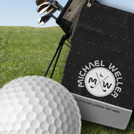 Toalla De Golf Golfer Name Black Golf Towell