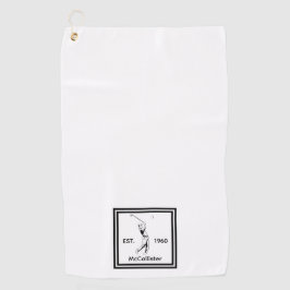 Toalla De Golf Golfer Nombre y año personalizados