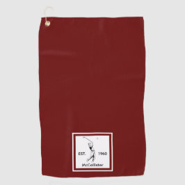 Toalla De Golf Golfer Nombre y año personalizados