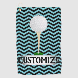 Toalla De Golf Golfer Personalizado Textos y Color Chevron Golf T