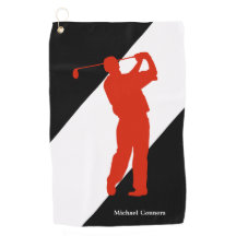 Golfer rojo en blanco negro