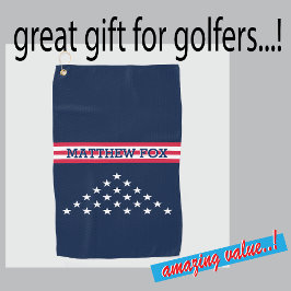 Toalla De Golf Golfer USA Monogram Fantastic Patriotic Golf Towel