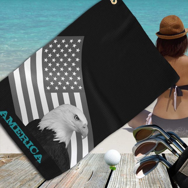 Toalla De Golf Golfing America & Estados Unidos, Águila / bandera (Subido por el creador)
