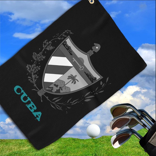 Toalla De Golf Golfing Cuba y escudo de armas cubano / bandera (Subido por el creador)