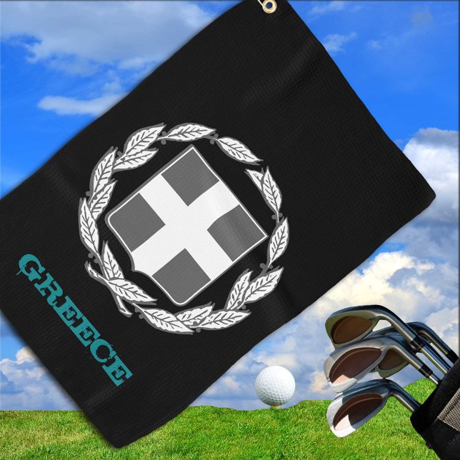 Toalla De Golf Golfing Greece y griego escudo de armas / bandera (Subido por el creador)