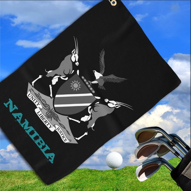 Toalla De Golf Golfing Namibia y el escudo de armas de Namibia/ba (Subido por el creador)
