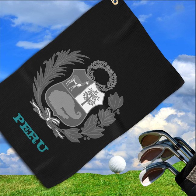 Toalla De Golf Golfing Perú & Escudo de armas peruano / bandera (Subido por el creador)