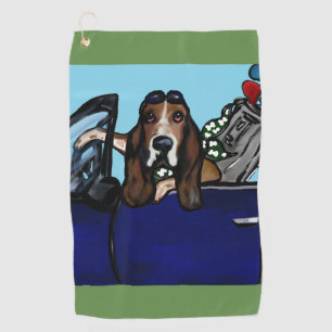 Toalla De Golf Golfista del perro del Bassett