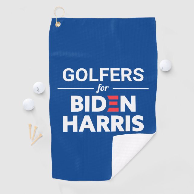 Toalla De Golf Golfistas para el Personalizado Biden Harris Texto (In situ)