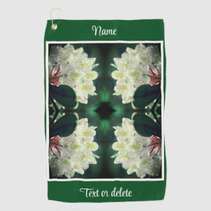 Toalla De Golf Gotas de lluvia azaleas blancas personalizadas
