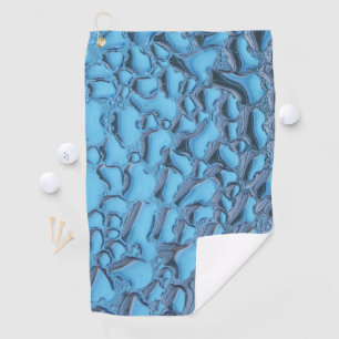 Toalla De Golf Gotas de lluvia suaves en vidrio azul