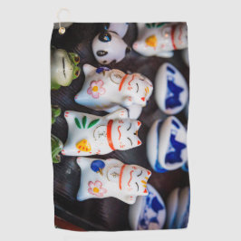 Toalla De Golf Grabando figuras de gatos