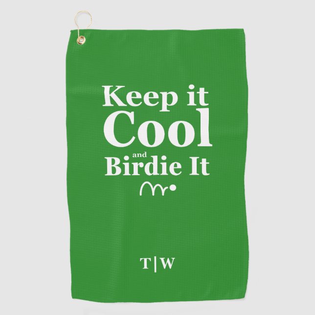 Toalla De Golf Graciosa Cita De Golf Que Lo Mantienen Guay Y Bird (Anverso)