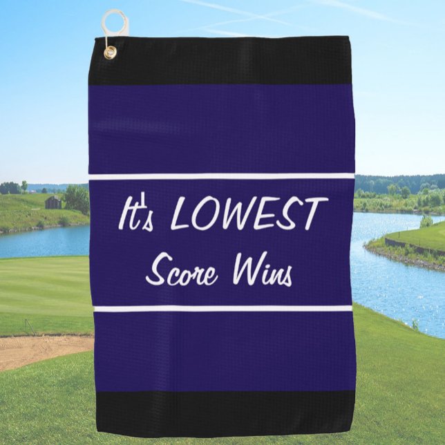 Toalla De Golf Graciosa puntuación más baja azul marino gana rega (Subido por el creador)