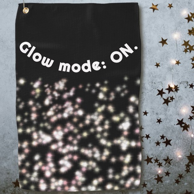 Toalla De Golf Gracioso brillo purpurina blanco negro rosa dorado (Subido por el creador)