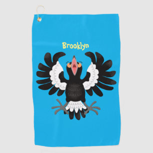 Toalla De Golf Gracioso ilustracion de personalizado magpie austr
