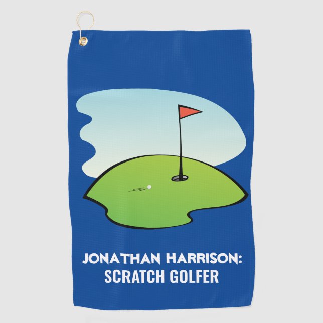 Toalla De Golf Gracioso nombre personalizado Scratch Golfer moder (Anverso)