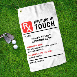Toalla De Golf Gracioso Personalizado de Reunión Familiar de Rece