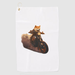 Toalla De Golf Gracioso, Shiba Inu, Motocicleta, Perro, Marioneta