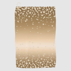 Toalla De Golf Gradiente Marrón Claro Blanco Lujo Puntos Bonito G