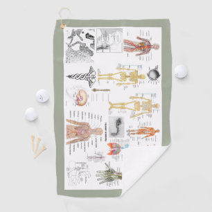 Toalla De Golf Gráficos de anatomía humana
