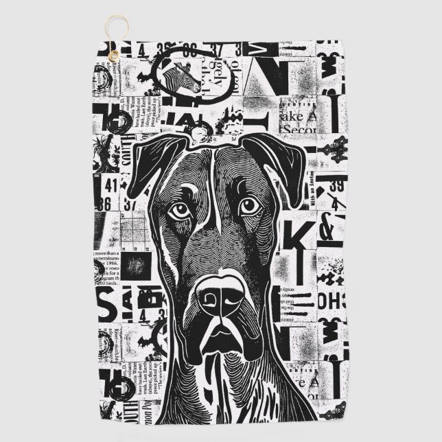 Toalla de golf Great Dane Dog (Anverso)