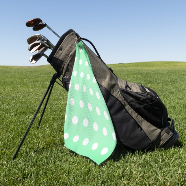 Toalla De Golf Green Poka Dots (Verde)
