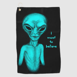 Toalla De Golf Grey Alien , quiero creer