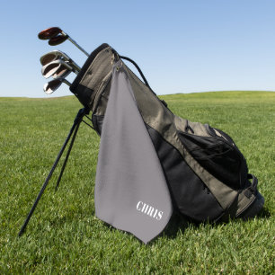 Toalla de golf gris personalizada